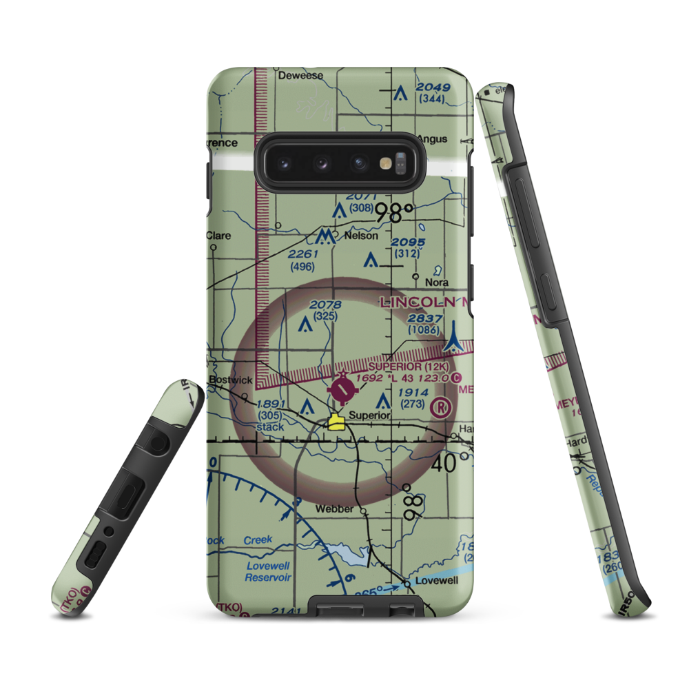 Rempe Private Airport (NE87) VFR Sectional Samsung Phone Case Samsung Galaxy S10 Plus model shown