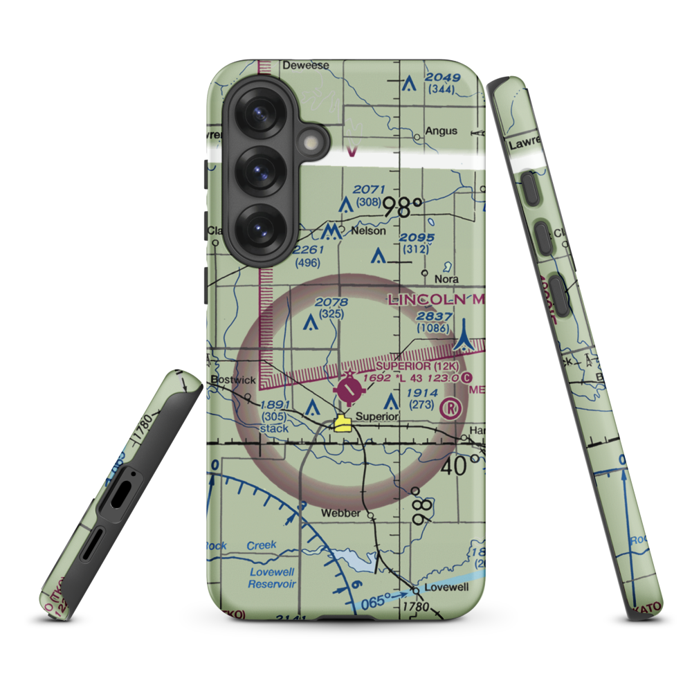 Rempe Private Airport (NE87) VFR Sectional Samsung Phone Case Samsung Galaxy S25 Plus model shown