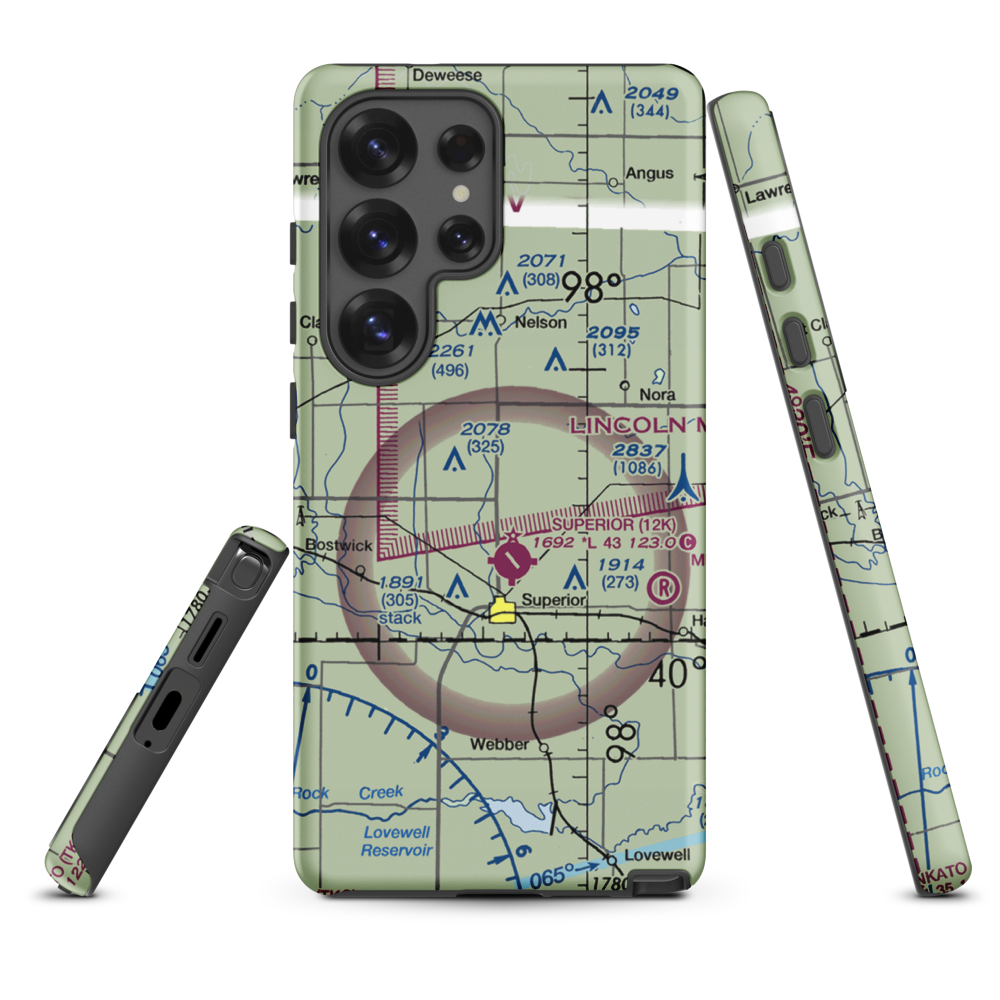 Rempe Private Airport (NE87) VFR Sectional Samsung Phone Case Samsung Galaxy S25 Ultra model shown