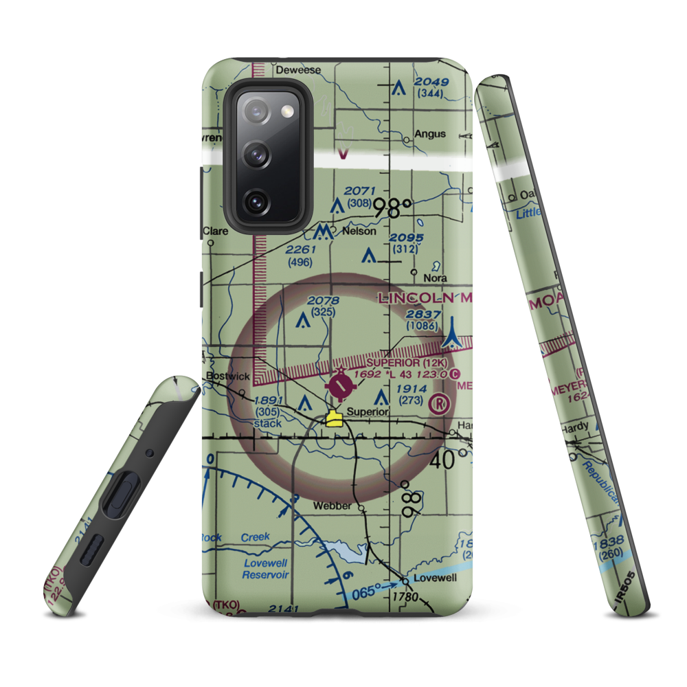 Rempe Private Airport (NE87) VFR Sectional Samsung Phone Case Samsung Galaxy S20 FE model shown
