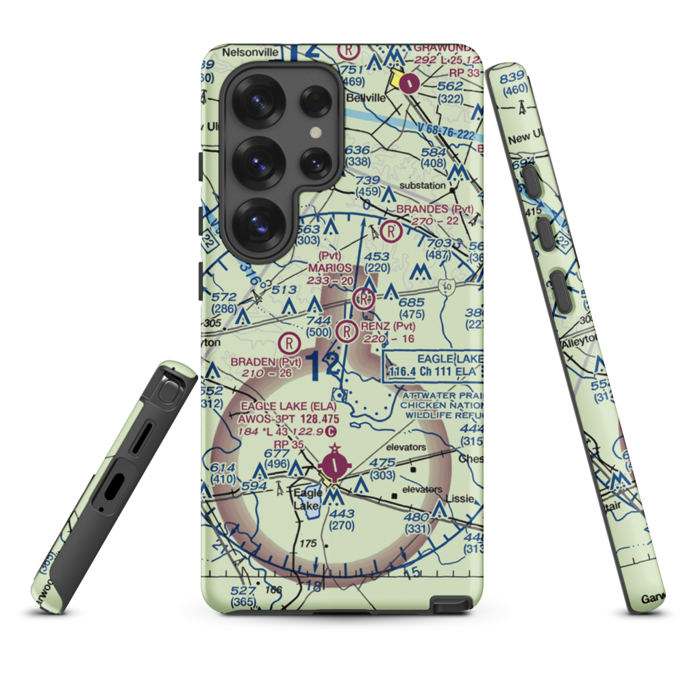 Renz Ranch Airport (5TE7) VFR Sectional Samsung Phone Case Samsung Galaxy S25 Ultra model shown