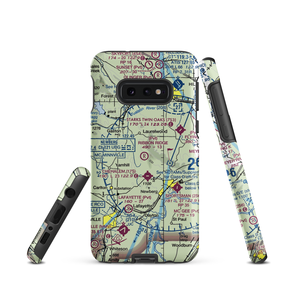 Ribbon Ridge Airport (73OR) VFR Sectional Samsung Phone Case Samsung Galaxy S10e model shown