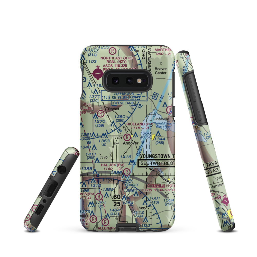Riceland Aerodrome (3OH4) VFR Sectional Samsung Phone Case Samsung Galaxy S10 Plus model shown
