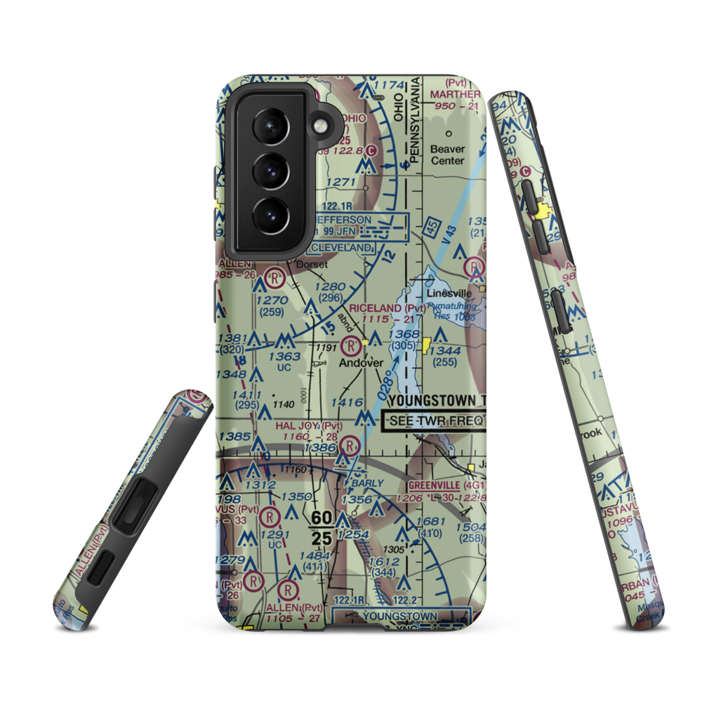 Riceland Aerodrome (3OH4) VFR Sectional Samsung Phone Case Samsung Galaxy S21 FE model shown