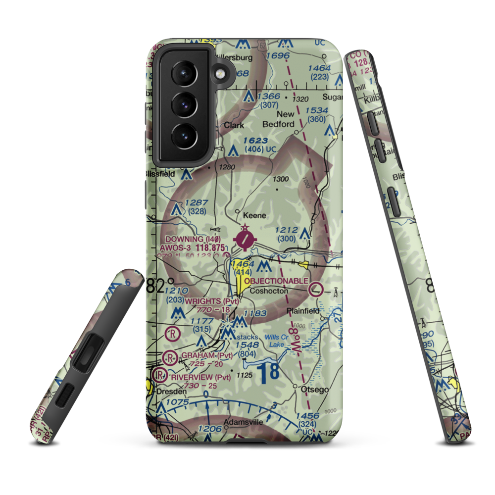 Richard Downing Airport (I40) VFR Sectional Samsung Phone Case Samsung Galaxy S21 Plus model shown