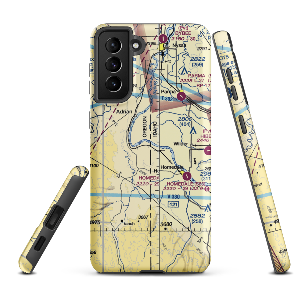 Richards Airport (ID63) VFR Sectional Samsung Phone Case Samsung Galaxy S21 Plus model shown