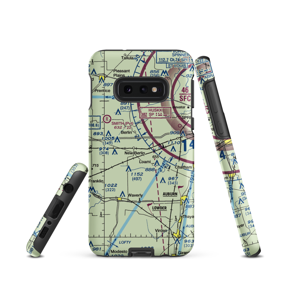 Richardson Airport (IL24) VFR Sectional Samsung Phone Case Samsung Galaxy S10e model shown