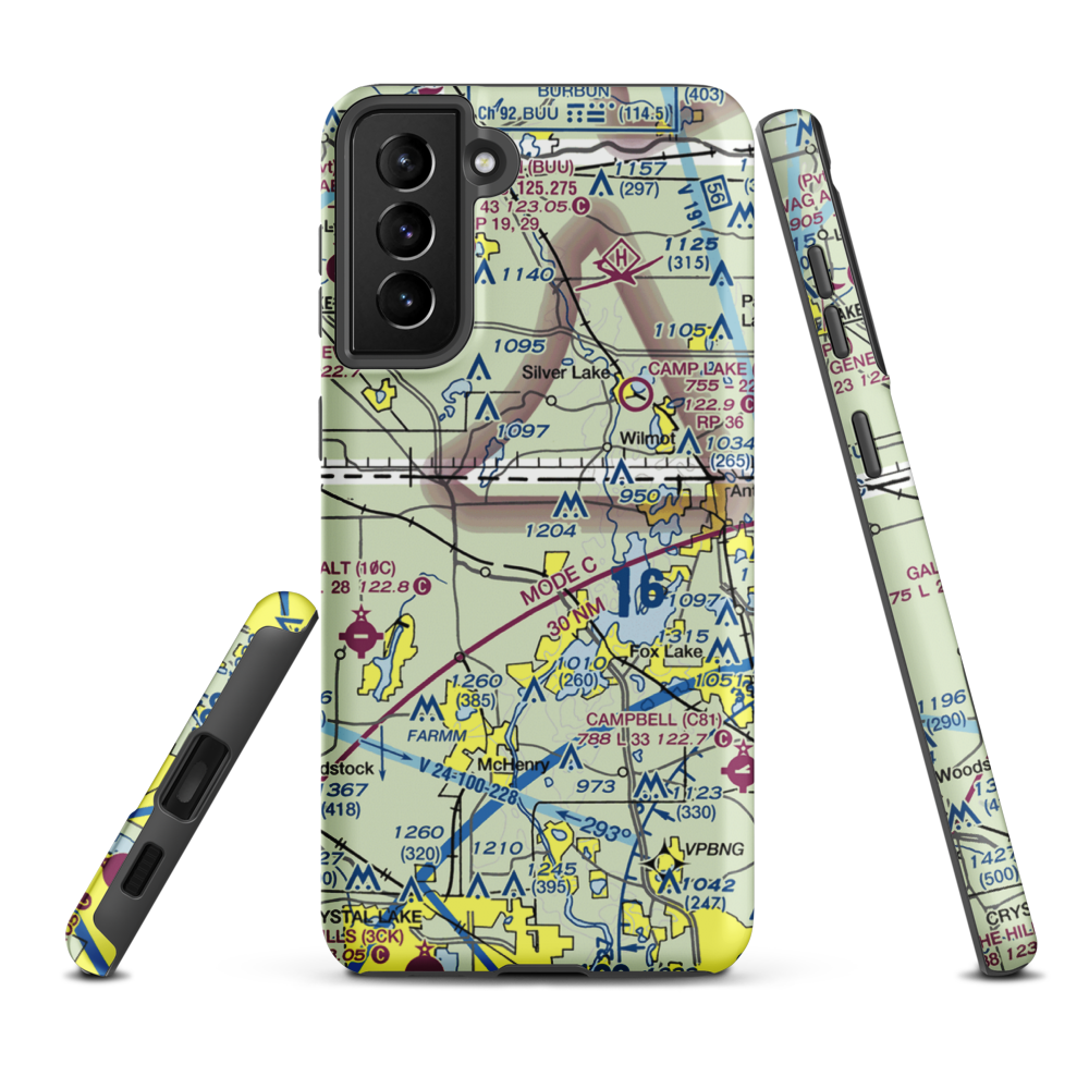 Richardson Field (3LL5) VFR Sectional Samsung Phone Case Samsung Galaxy S21 Plus model shown