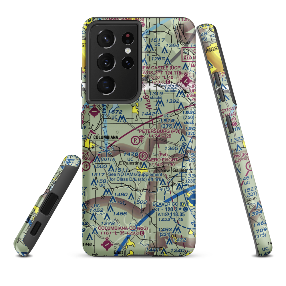 Richey Airport (56OH) VFR Sectional Samsung Phone Case Samsung Galaxy S21 Ultra model shown