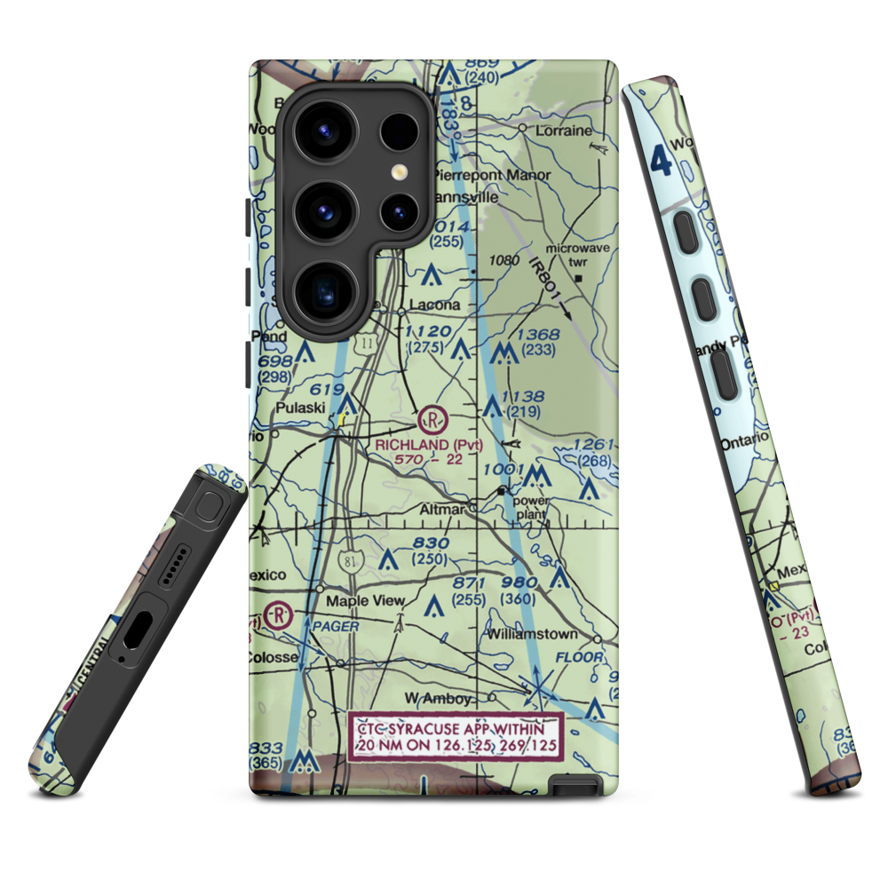 Richland Airpark (1NY3) VFR Sectional Samsung Phone Case Samsung Galaxy S24 Ultra model shown