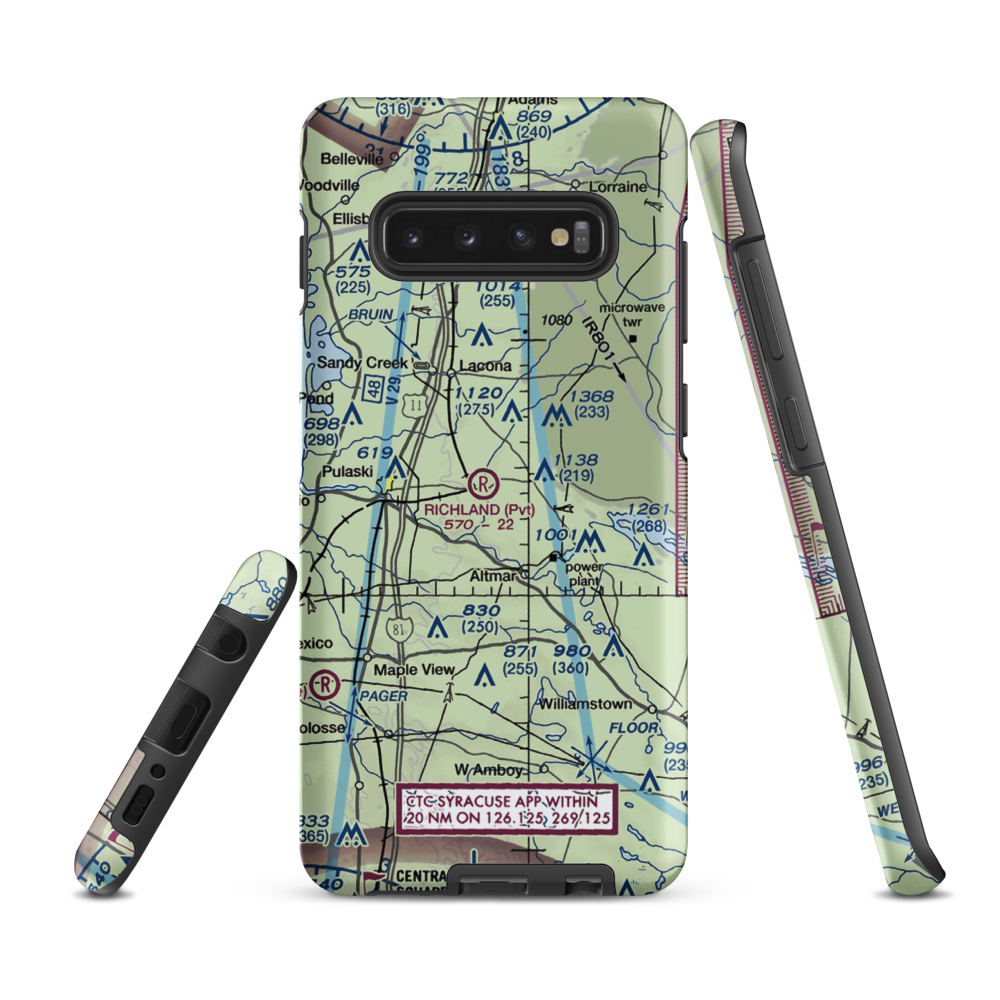 Richland Airpark (1NY3) VFR Sectional Samsung Phone Case Samsung Galaxy S10 Plus model shown