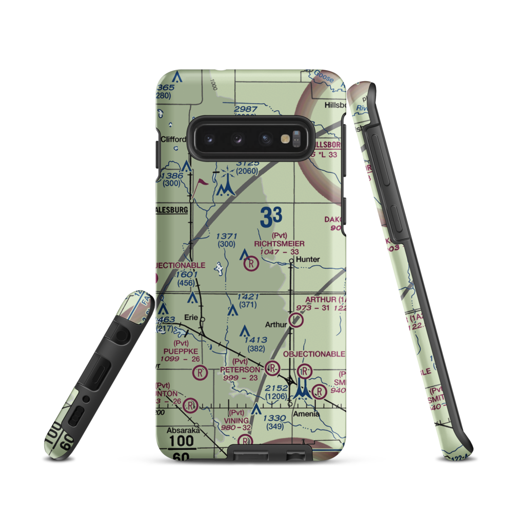 Richtsmeier Airport (52ND) VFR Sectional Samsung Phone Case Samsung Galaxy S10 model shown
