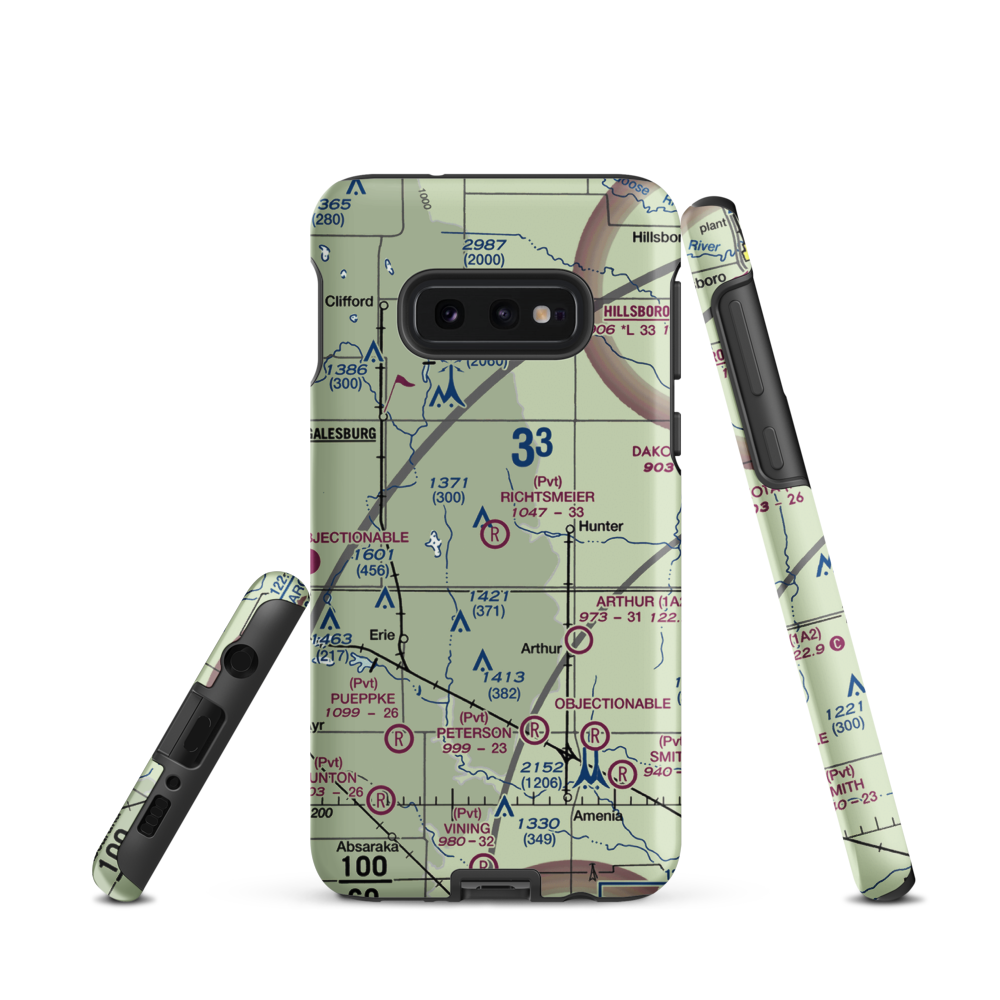 Richtsmeier Airport (52ND) VFR Sectional Samsung Phone Case Samsung Galaxy S10 Plus model shown