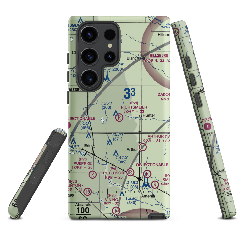 Richtsmeier Airport (52ND) VFR Sectional Samsung Phone Case Samsung Galaxy S23 Ultra model shown
