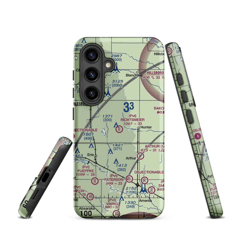 Richtsmeier Airport (52ND) VFR Sectional Samsung Phone Case Samsung Galaxy S24 model shown