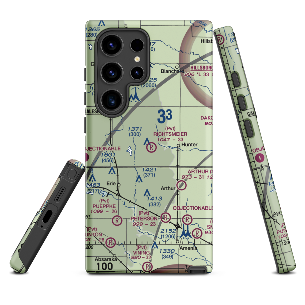 Richtsmeier Airport (52ND) VFR Sectional Samsung Phone Case Samsung Galaxy S24 Ultra model shown