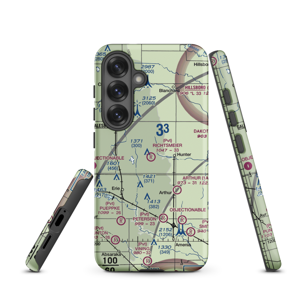 Richtsmeier Airport (52ND) VFR Sectional Samsung Phone Case Samsung Galaxy S25 model shown