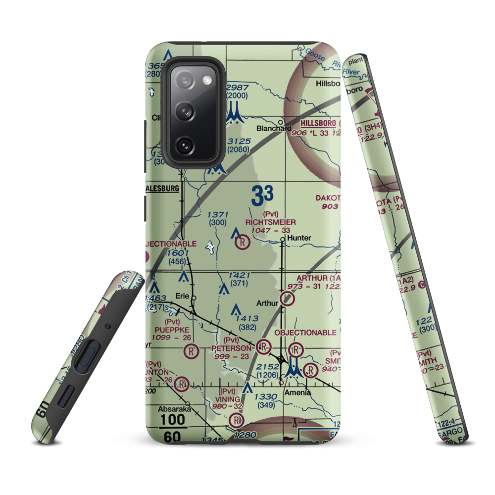 Richtsmeier Airport (52ND) VFR Sectional Samsung Phone Case Samsung Galaxy S20 FE model shown