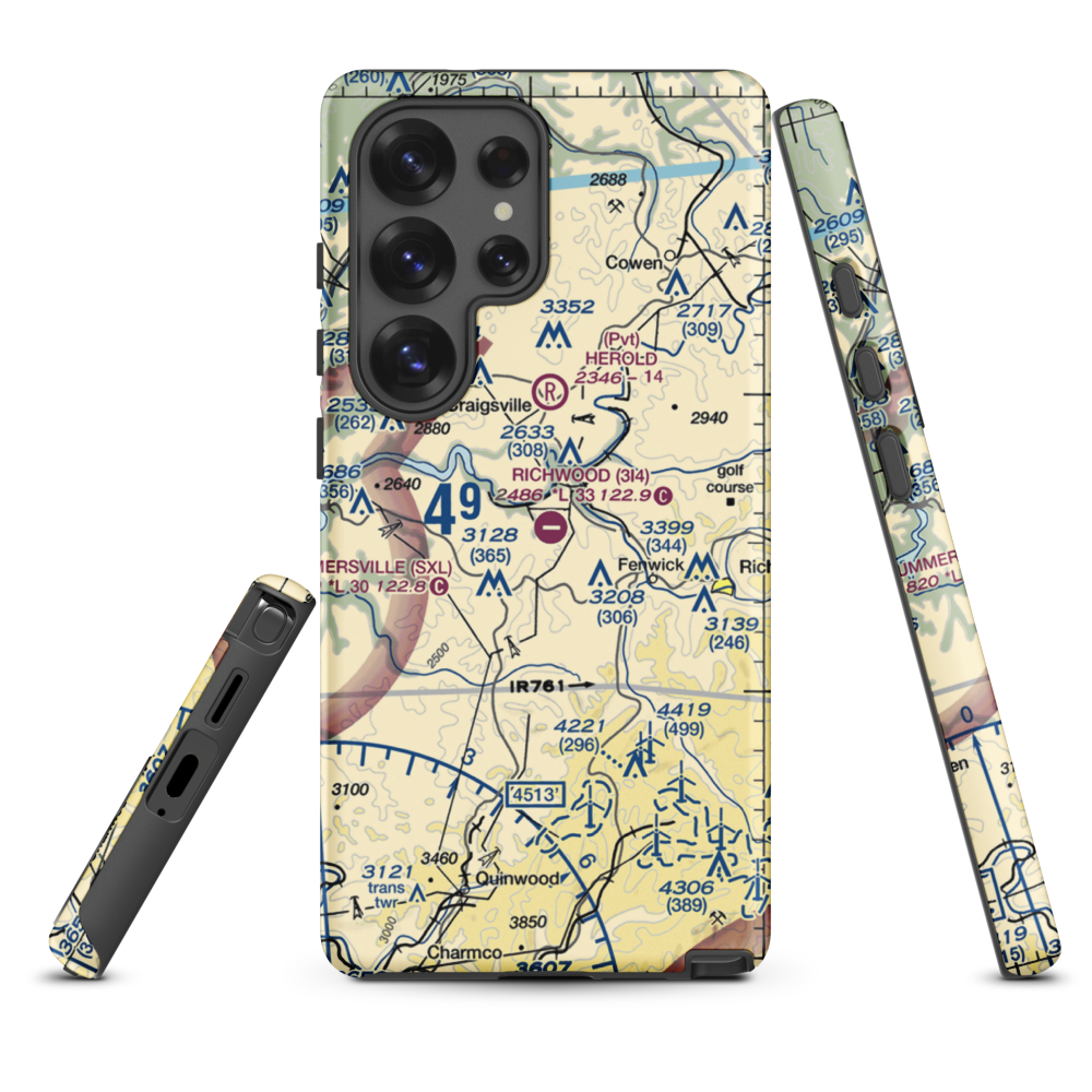 Richwood Municipal Airport (3I4) VFR Sectional Samsung Phone Case Samsung Galaxy S25 Ultra model shown