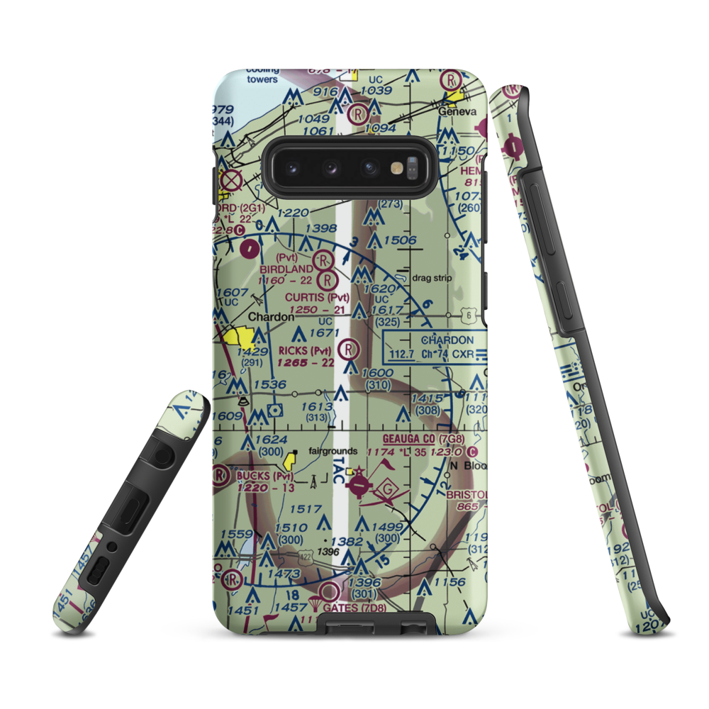 Rick's Airport (73OI) VFR Sectional Samsung Phone Case Samsung Galaxy S10 Plus model shown