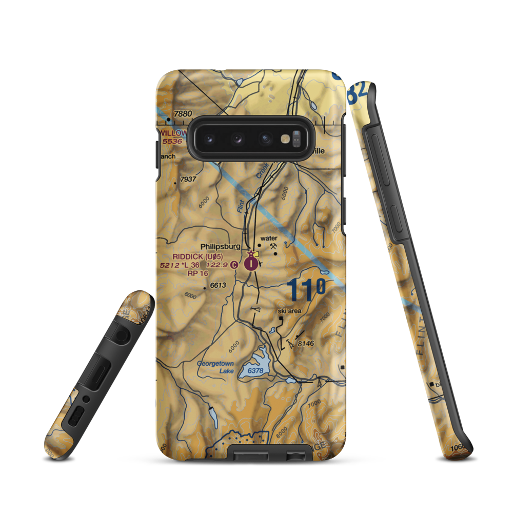 Riddick Field (U05) VFR Sectional Samsung Phone Case Samsung Galaxy S10 model shown
