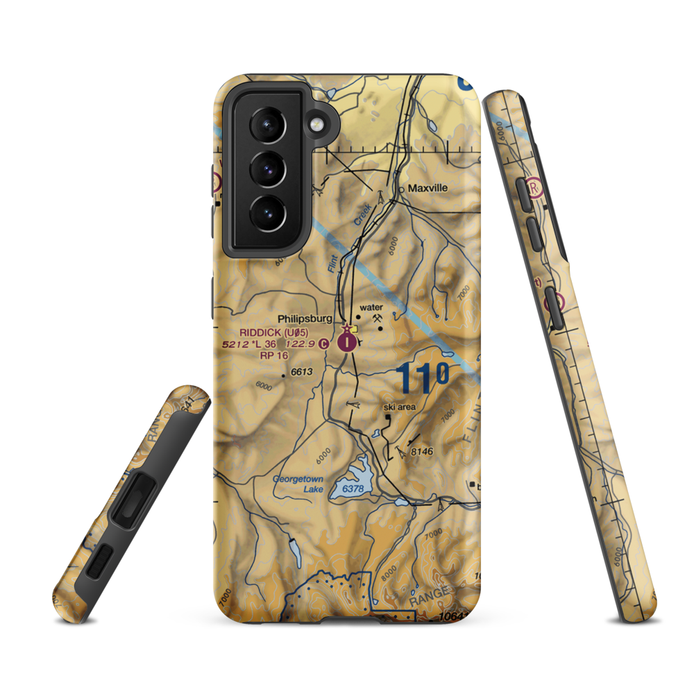 Riddick Field (U05) VFR Sectional Samsung Phone Case Samsung Galaxy S21 FE model shown