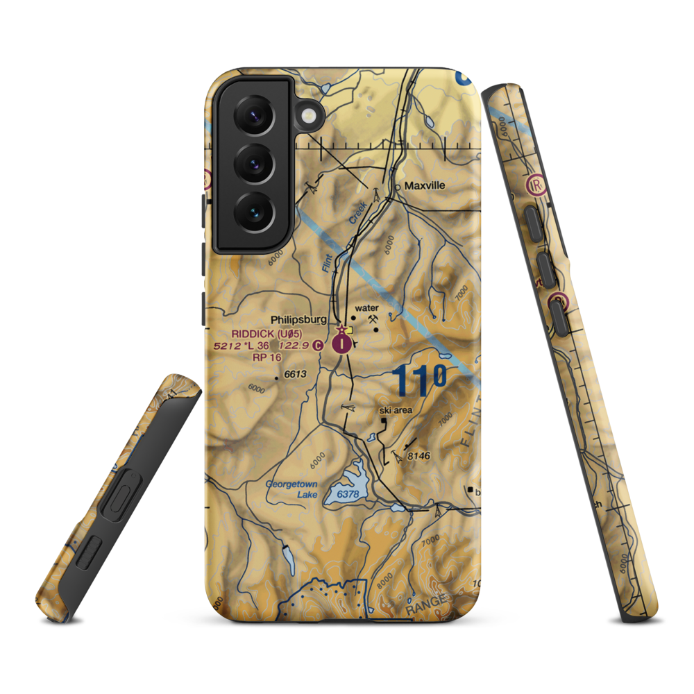 Riddick Field (U05) VFR Sectional Samsung Phone Case Samsung Galaxy S22 Plus model shown