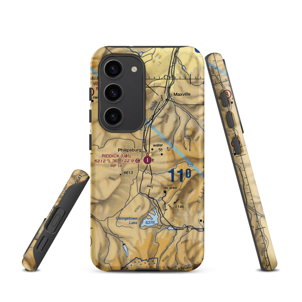 Riddick Field (U05) VFR Sectional Samsung Phone Case Samsung Galaxy S23 model shown