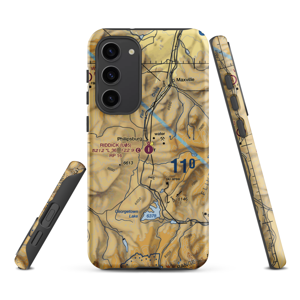 Riddick Field (U05) VFR Sectional Samsung Phone Case Samsung Galaxy S23 Plus model shown