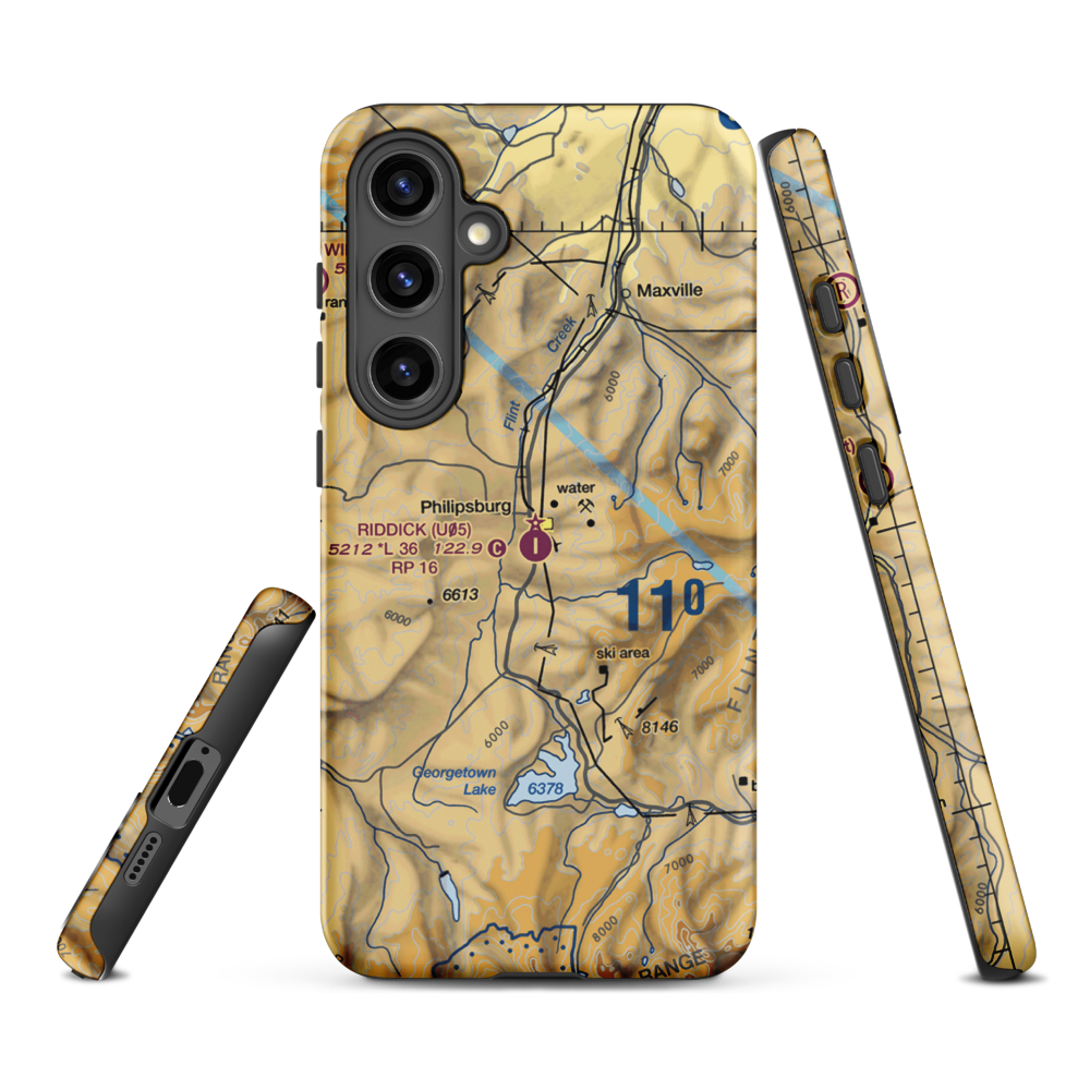 Riddick Field (U05) VFR Sectional Samsung Phone Case Samsung Galaxy S24 Plus model shown