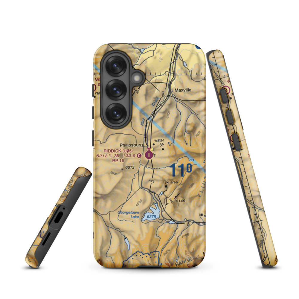 Riddick Field (U05) VFR Sectional Samsung Phone Case Samsung Galaxy S25 model shown