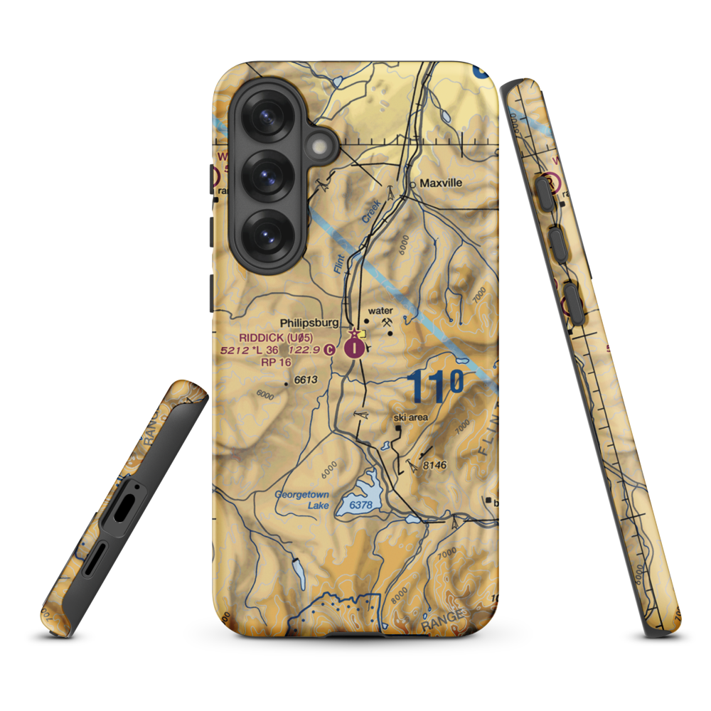 Riddick Field (U05) VFR Sectional Samsung Phone Case Samsung Galaxy S25 Plus model shown