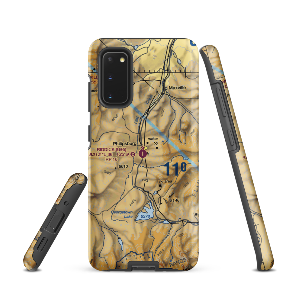 Riddick Field (U05) VFR Sectional Samsung Phone Case Samsung Galaxy S20 model shown