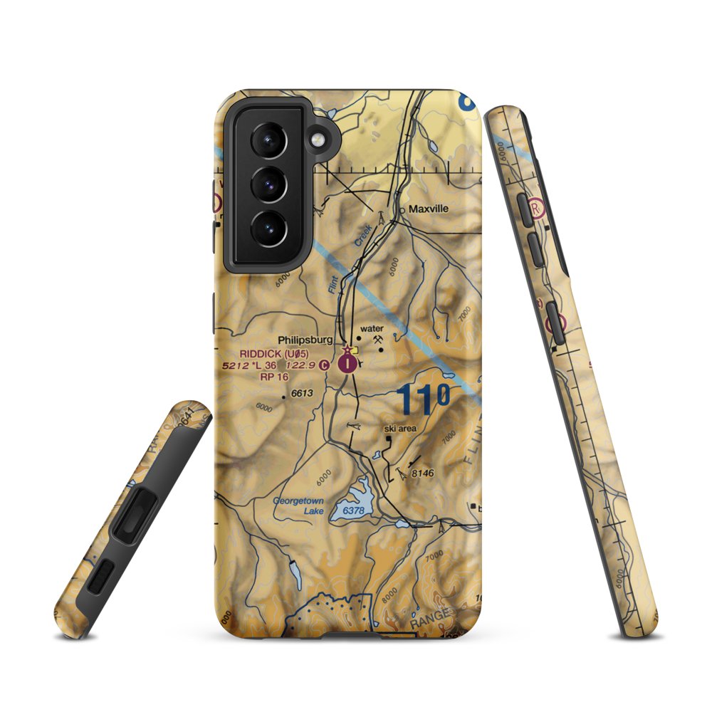 Riddick Field (U05) VFR Sectional Samsung Phone Case Samsung Galaxy S21 model shown