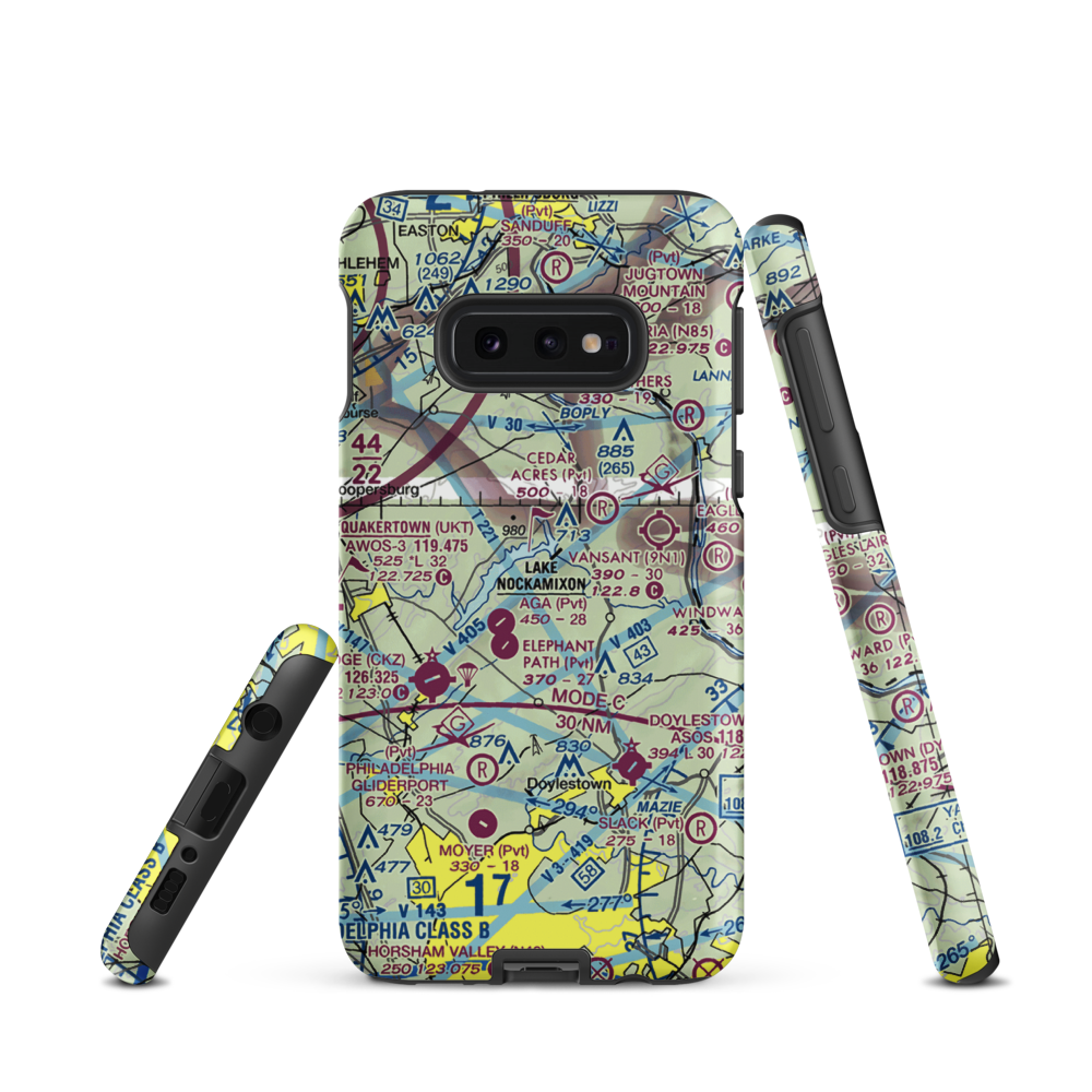 Ridgeview Airport (1PA3) VFR Sectional Samsung Phone Case Samsung Galaxy S10e model shown