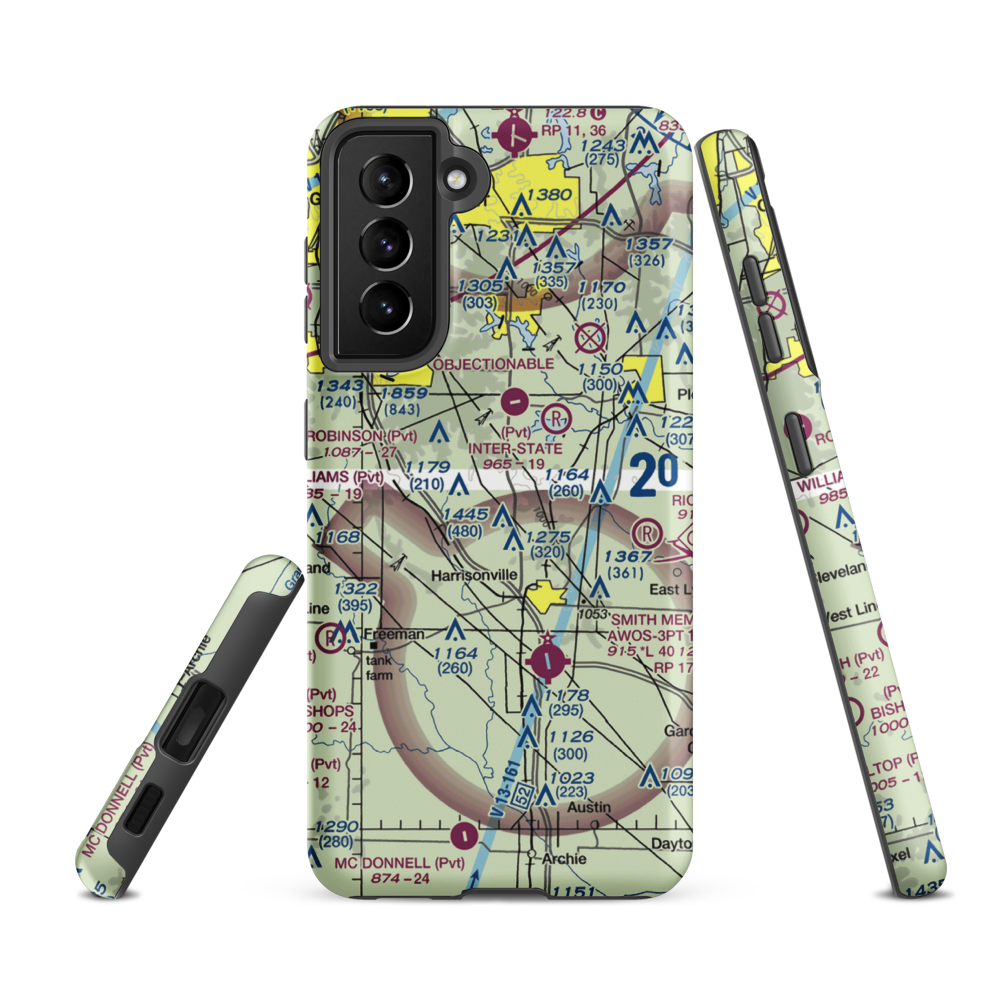 Ridgeview Ranch Airport (MO37) VFR Sectional Samsung Phone Case Samsung Galaxy S21 Ultra model shown
