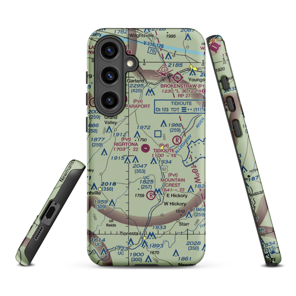 Rigrtona Airport (13PA) VFR Sectional Samsung Phone Case Samsung Galaxy S24 Plus model shown