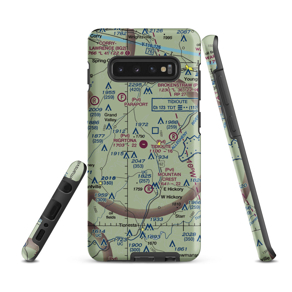 Rigrtona Airport (13PA) VFR Sectional Samsung Phone Case Samsung Galaxy S10 Plus model shown