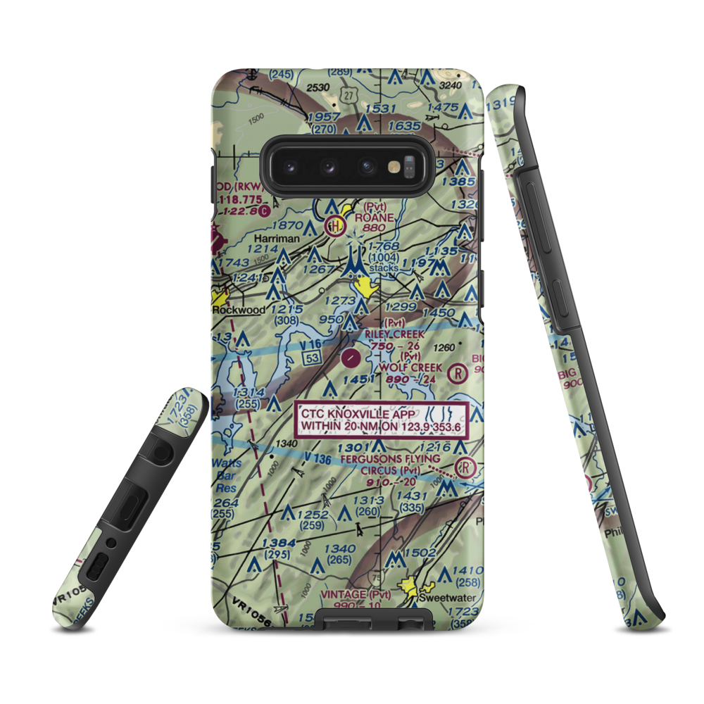 Riley Creek Airport (12TN) VFR Sectional Samsung Phone Case Samsung Galaxy S10 Plus model shown