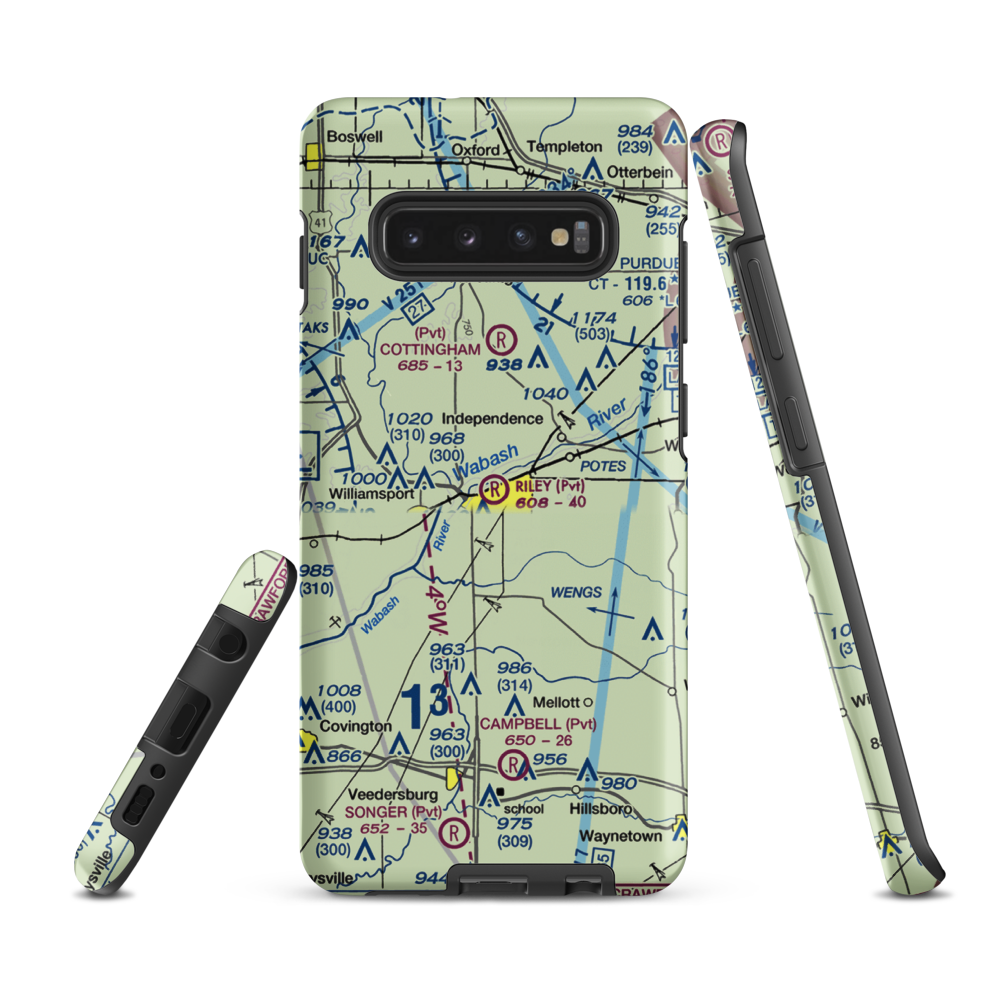 Riley Field (4IN7) VFR Sectional Samsung Phone Case Samsung Galaxy S10 Plus model shown