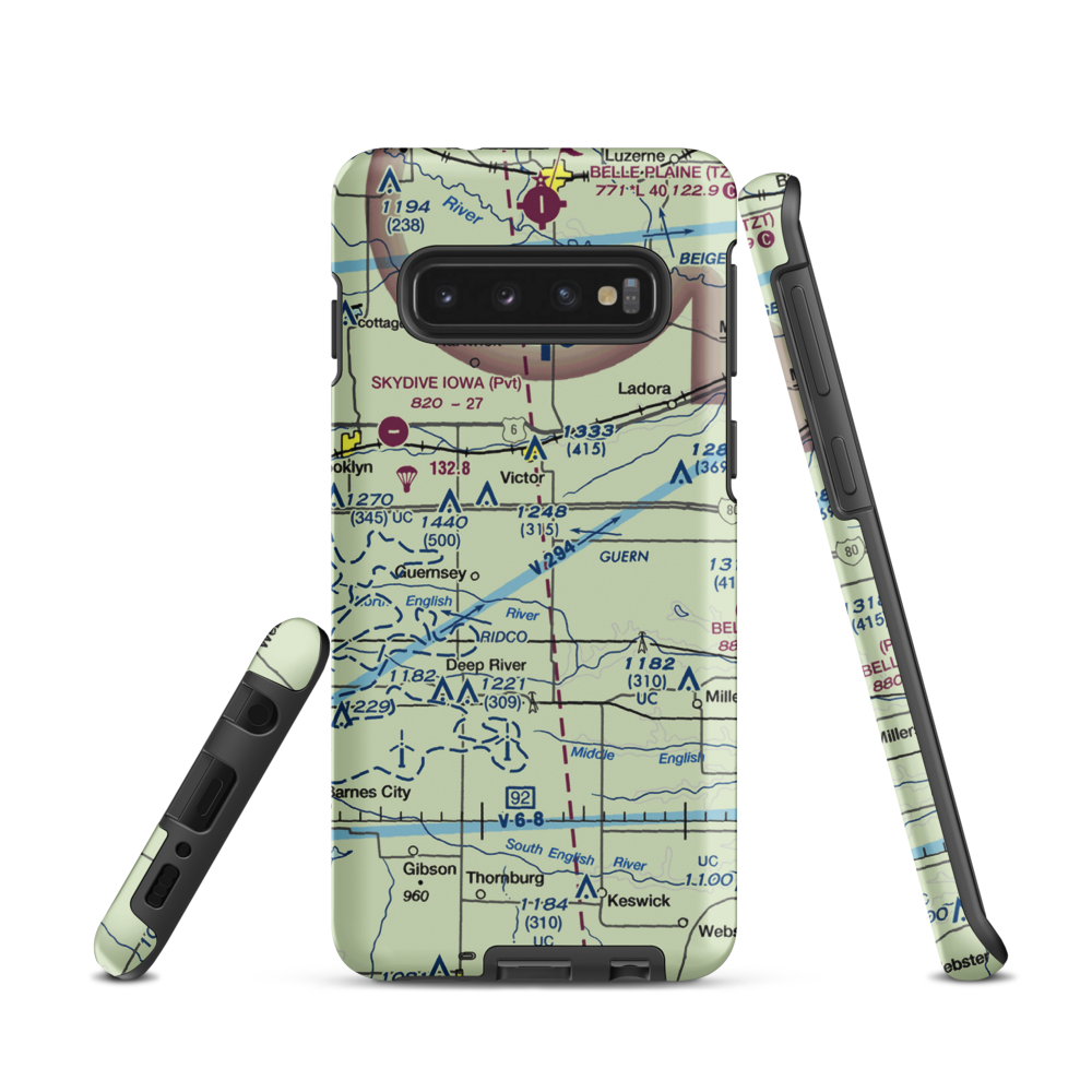 Rinehart Airport (0IA6) VFR Sectional Samsung Phone Case Samsung Galaxy S10 model shown