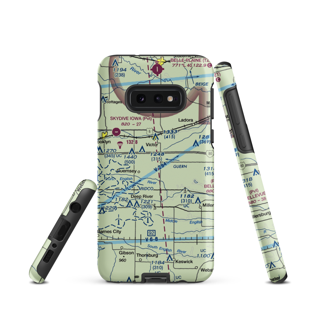 Rinehart Airport (0IA6) VFR Sectional Samsung Phone Case Samsung Galaxy S10 Plus model shown