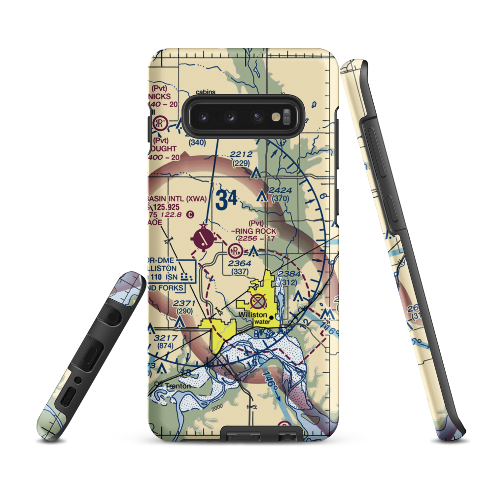 Ring Rock Ranch Airport (4NA1) VFR Sectional Samsung Phone Case Samsung Galaxy S10 Plus model shown