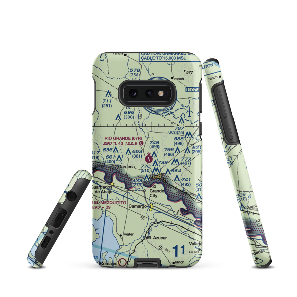 Rio Grande City Municipal Airport (67R) VFR Sectional Samsung Phone Case Samsung Galaxy S10 Plus model shown
