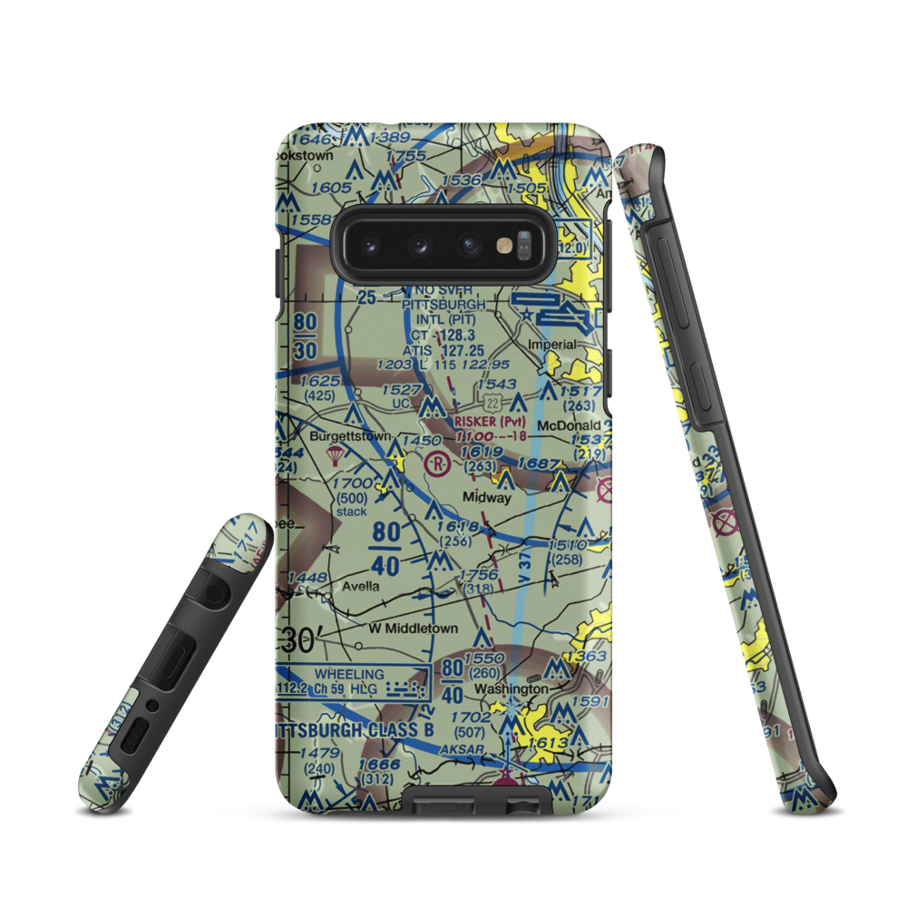 Risker Field (3PS9) VFR Sectional Samsung Phone Case Samsung Galaxy S10 model shown