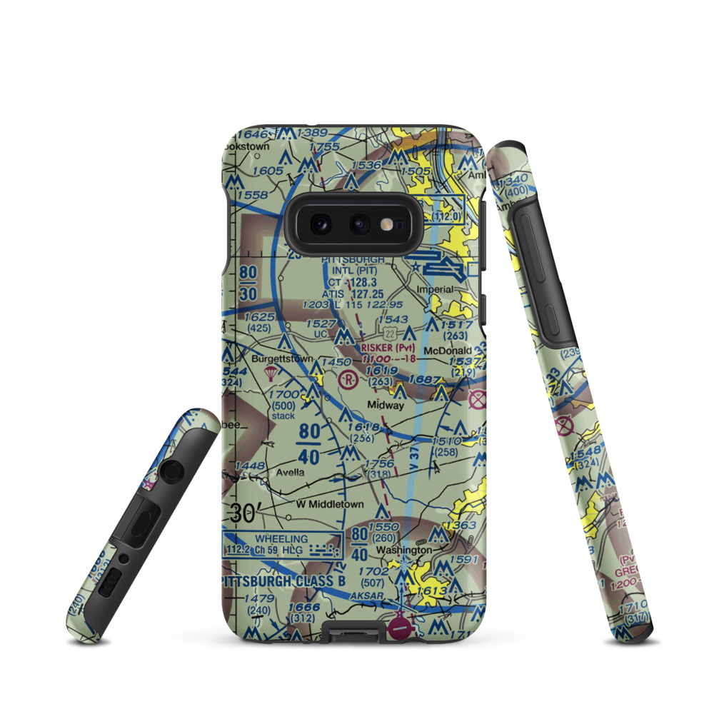 Risker Field (3PS9) VFR Sectional Samsung Phone Case Samsung Galaxy S10e model shown