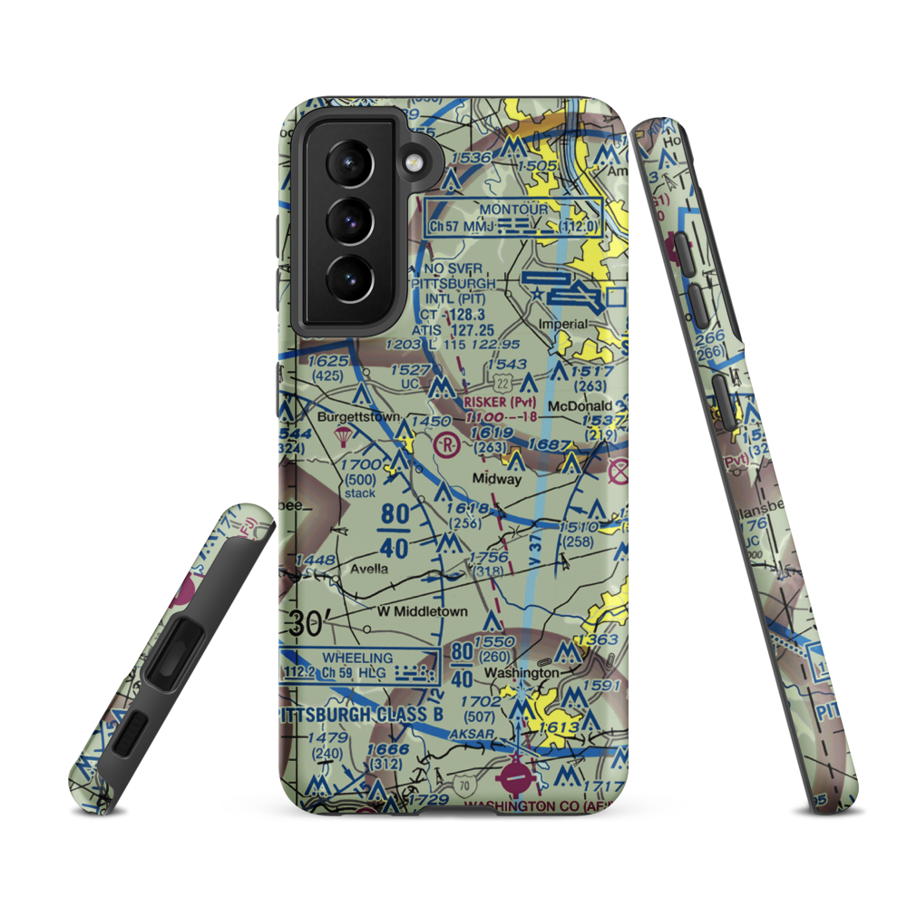 Risker Field (3PS9) VFR Sectional Samsung Phone Case Samsung Galaxy S21 FE model shown