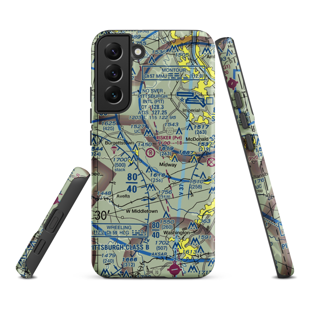 Risker Field (3PS9) VFR Sectional Samsung Phone Case Samsung Galaxy S22 Plus model shown