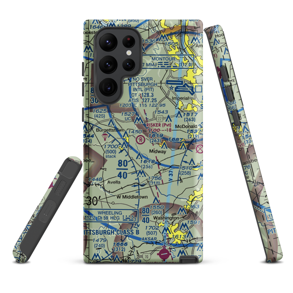 Risker Field (3PS9) VFR Sectional Samsung Phone Case Samsung Galaxy S22 Ultra model shown