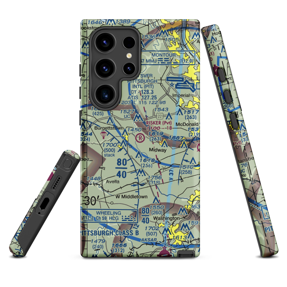Risker Field (3PS9) VFR Sectional Samsung Phone Case Samsung Galaxy S24 Ultra model shown